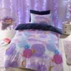 Lilac Space Duvet Cover and Pillowcase Set