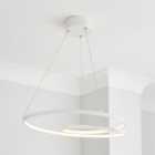 Menton Integrated LED Swirl Hoop Semi Flush Ceiling Light