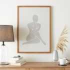 Sitting Nude Lady Framed Print