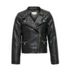 KIDS ONLY Black Leather-Look Biker Jacket