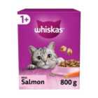 Whiskas 1+ Salmon Adult Dry Cat Food 800g