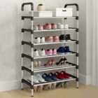 6 Tiers Shoe Rack Shoe Storage Organizer Shelf Space Saving Display Shelves