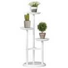 Outsunny 3 Tiered Plant Stand Plant Shelf for Indoor & Outdoor white
