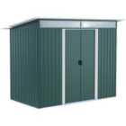 Outsunny 4.4 x 8.5ft Garden Shed Outdoor Storage Tool Organizer w/ Double Sliding Door