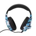 Camo Wired Gaming Headset With Led Lights - Marine Blue