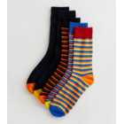 Jack & Jones 5 Pack Multicoloured Stripe Socks