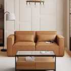 Modular Arne Tan Faux Leather 2 Seater Sofa