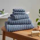 Soft and Fluffy Ribbed Towel Folkstone Blue