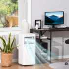 HOMCOM 9000 BTU Portable Air Conditioner 4 Modes LED Display Timer Home Office White