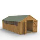 Forest Garden Shiplap Dip Treated 10' x 20' Apex Shed - Double Door