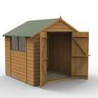 Forest Garden Shiplap Dip Treated 7' x 7' Apex Shed - Double Door