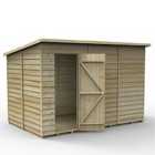 Forest Garden Overlap Pressure Treated 10' x 6' Pent Shed - No Window