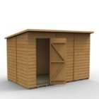 Forest Garden Shiplap Dip Treated 10' x 6' Pent Shed - No Window