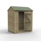 Forest Garden Overlap 6' x 4' Reverse Apex Shed - No Window