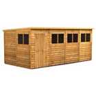 Power 16x8 Overlap Pent Shed