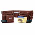 10 Pocket Leather Builders Suede Apron Work Bag Belt Tool Pouch Holder Pocket