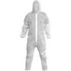 XL White Disposable Coverall - Elasticated Hood Cuffs & Ankles - Overalls