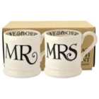 Emma Bridgewater Black Toast Mr & Mrs 1/2 Pint Mugs Boxed 2 per pack