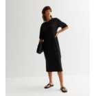 Noisy May Black Jersey Short Sleeve Midi Dress