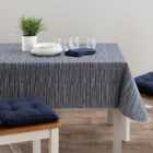 Stripe Wipe Clean Tablecloth Navy