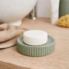 Ceramic Ribbed Soap Dish