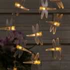20 LED Dragonfly Solar Outdoor String Lights