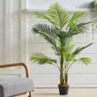 Livingandhome Artificial Palm Tree Fake Plant Indoor Plant House Plant in Black Pot 150 cm