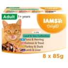Iams Delights Adult 1+ Cat Land & Sea Collection In Jelly 8 x 85g