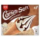 Cornetto Soft Chocolatey Ice Cream Cones 4 x 140ml