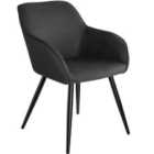 Marilyn Chair Fabric With Steel Legs - Black