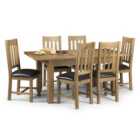 Astoria Rectangular Extendable Dining Table with 6 Chairs, Solid Oak