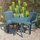 Tivoli 2 Seater Green Bistro Set with Parma Chairs