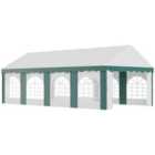 Outsunny 8 X 4M Marquee Gazebo Party Tent With Sides And Double Doors