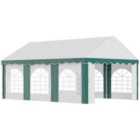 Outsunny 6 X 4M Marquee Gazebo Party Tent With Sides And Double Doors