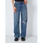Noisy May Blue Ripped Wide Leg Jeans