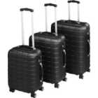 Hard Shell Suitcase Set 3-piece - Black