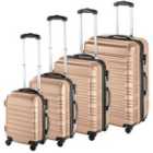Lightweight Hard Shell Suitcase Set 4-piece - Cream