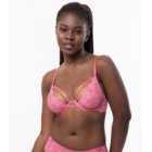 Dorina Bright Pink Lace Cut Out Underwired Bra