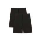 M&S Boys Regular Leg School Shorts, 2 Pack, 4-14 Years, Black