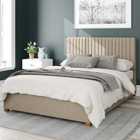 Aspire Grant Upholstered Ottoman Bed Eire Linen Natural Single