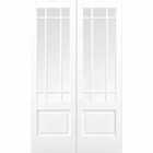 LPD (W) 46 inch White Downham Glazed 9L Pair Internal French Door