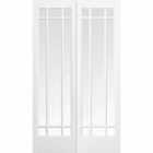 LPD (W) 46 inch White Manhattan Glazed 9L Pair Internal French Door