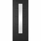 LPD (W) 30 inch Black Ash Laminated Vancouver Glazed 1L Internal Door