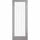 LPD (W) 30 inch Grey Moulded Textured Vertical Glazed 1L Internal Door