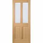 LPD (W) 32 inch Oak Richmond Glazed 2L Pre-Finished Internal Door