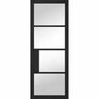 LPD (W) 33 inch Black Chelsea Glazed 4L Clear Internal Door