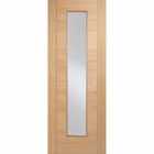 LPD (W) 27 inch Oak Vancouver Glazed Long Light Internal Fire Door