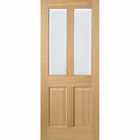 LPD (W) 33 inch Oak Richmond Glazed 2L Pre-Finished Internal Door
