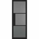 LPD (W) 27 inch Black Tribeca Glazed 3L Tinted Internal Door