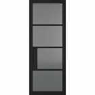 LPD (W) 27 inch Black Chelsea Glazed 4L Tinted Internal Door